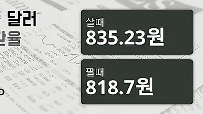 30일 싱가폴 달러 살때 835.23원, 팔때 818.7원 ▲0.22%상승