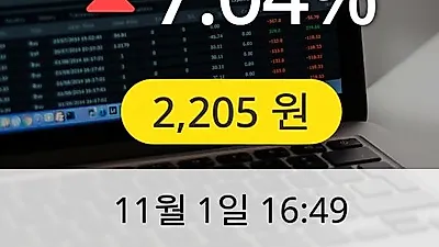 3S 1일 2,205원 마감