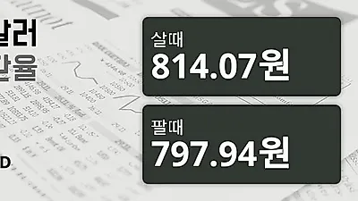 18일 호주 달러 살때 814.07원, 팔때 797.94원 ▲0.2%상승