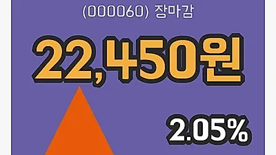 국내주식마감메리츠화재 24일 22,450원 장종료그래프복습 및 분석