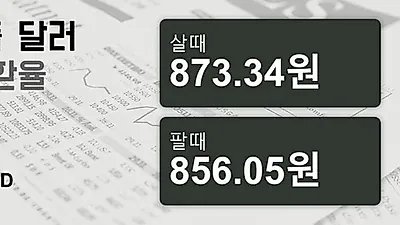 14일 싱가폴 달러 살때 873.34원, 팔때 856.05원 ▼-0.21%감소