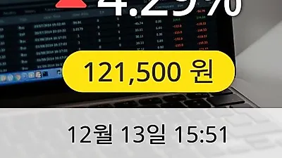 한일시멘트 13일 121,500원 마감보고