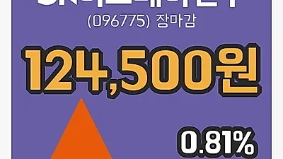 국내주식마감SK이노베이션우 19일 124,500원 장종료