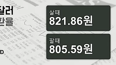 17일 호주 달러 살때 821.86원, 팔때 805.59원 ▲0.07%상승