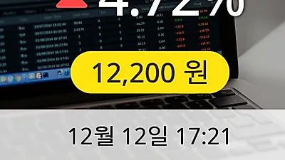 금호산업 12일 12,200원 마감보고