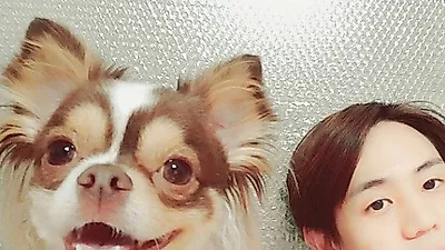 양요섭, 빙그레 웃는 반려견 양갱이