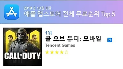 [10월 3일 앱순위]플레이스토어 및 앱스토어 순위