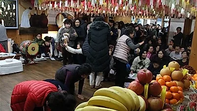 서울남산 월명사 행사 진행