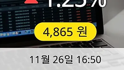 NEW 26일 4,865원 마감보고