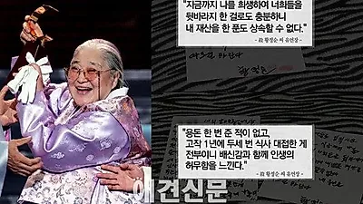 원로배우 황정순의 반려견 안락사, 충격과 논란