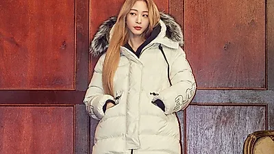 한예슬 레오파드 바이브레이트 패딩으로 올겨울 패션을 이끈다