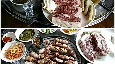 제주도 서귀포 중문 흑돼지구이맛집 '돈가득', 잡내 없고 쫄깃한 흑돼지고기 제공
