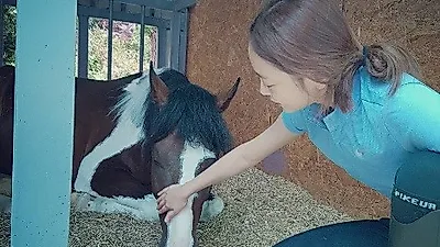 구하라, 동물 애호가 인증 '사랑스러운 눈빛'