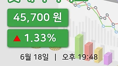 국내주식마감롯데하이마트 18일 45,700원 장 마쳐