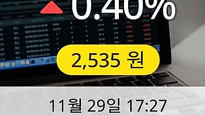 한국토지신탁 29일 2,535원 마감보고