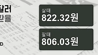 2일 호주 달러 살때 822.32원, 팔때 806.03원 ▼-0.43%감소