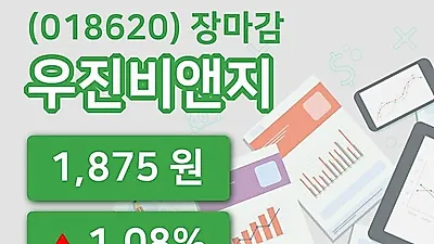 국내주식마감우진비앤지 5일 1,875원 장종료...