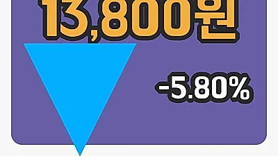 주식마감EG 14일 13,800원 장 마쳐그래프정리