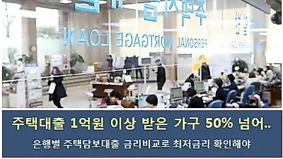 0.1%라도 낮춰야.. 은행별 주택 아파트담보대출금리비교 서비스 이용 고객 증가