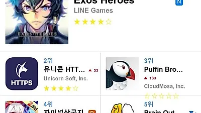 [11월 22일 앱차트]애플 앱스토어, 플레이스토어 순위