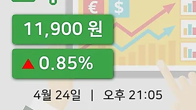 국내주식마감오텍 24일 11,900원 장종료그래프종합통계