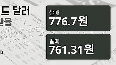 28일 뉴질랜드 달러 살때 776.7원, 팔때 761.31원 ▲0.86%상승