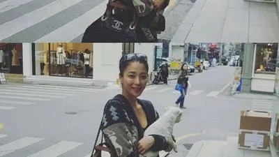 한고은, 반려견과 찰칵 '화보 같은 일상'