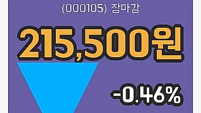 국내주식마감유한양행우 21일 215,500원 마감그래프복습 및 분석