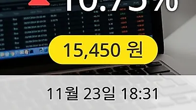 동아지질 23일 15,450원 마감