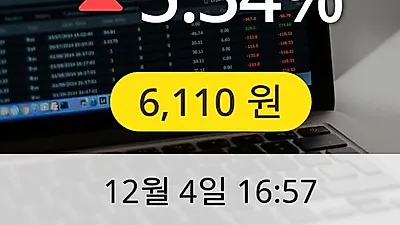 에스와이패널 4일 6,110원 마감