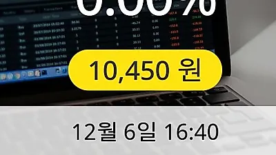 대한뉴팜 6일 10,450원 마감