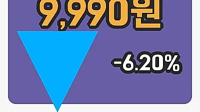 주식마감경방 25일 9,990원 마감그래프종합