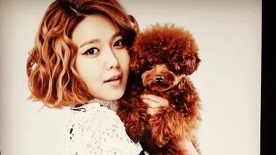소녀시대 수영, 반려견 보리와 뽀글이 커플 헤어 '아무나 어울리는 건 아냐'