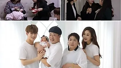 함소원-진화, 한달 된 딸과 가족사진 촬영…함소원 진화 나이차이는? "딸 누구 닮았나 봤더니"