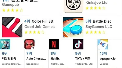 [7월 30일 앱순위]가장 많이 다운받은 플레이스토어 앱은?