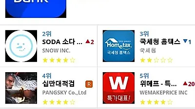 [1월 24일 앱차트]플레이스토어 및 앱스토어 순위