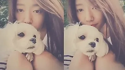 박신혜, 하얀 솜뭉치같은 노리 안고 "카메라 좀 볼래?"