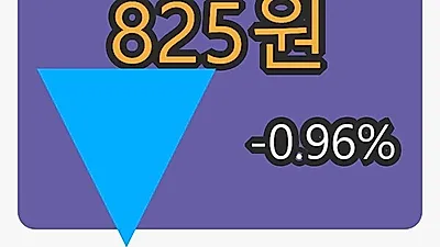 하나니켈1호마감가 825원, 전일대비 -0.96프로등락..
