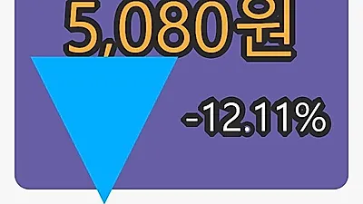 5일 신화인터텍마감가 5,080원, -12.11% 등락..