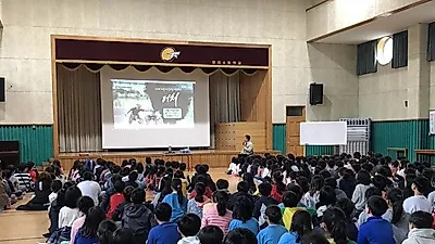 장애인 수영국가대표 임우근 선수, 양지초등학교서 장애인인식개선 강연