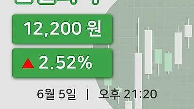 국내주식마감한일화학 5일 12,200원 마감...