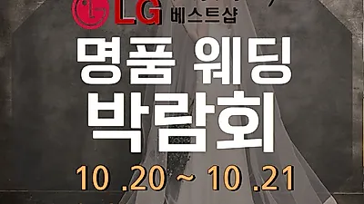 경남/부산웨딩박람회 LG베스트샵 범일점 개최 (일정10월 20일~21일(토,일))