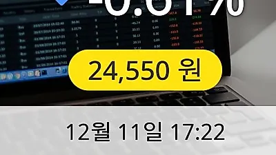 대상 11일 24,550원 장종료