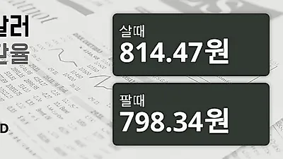 22일 호주 달러 살때 814.47원, 팔때 798.34원 ▲0.42%상승