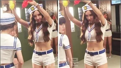 갸날픈 그녀....티아라 효민, 부러질 듯 젓가락 11자 각선미