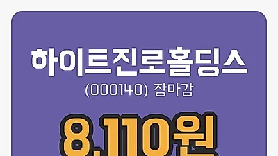 주식마감하이트진로홀딩스 2일 8,110원 장 마쳐그래프분석
