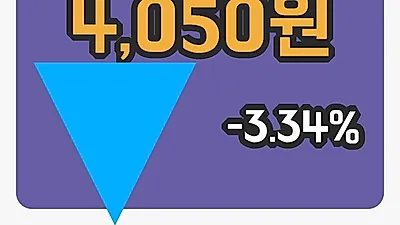 국내주식마감NEW 8일 4,050원 장 마쳐그래프분석