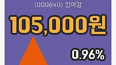 주식마감동아쏘시오홀딩스 31일 105,000원 장 마쳐그래프종합복습