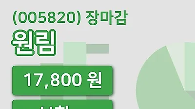 주식마감원림 3일 17,800원 장 마쳐그래프분석