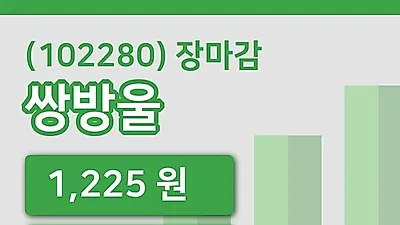 주식마감쌍방울 22일 1,225원 장종료...